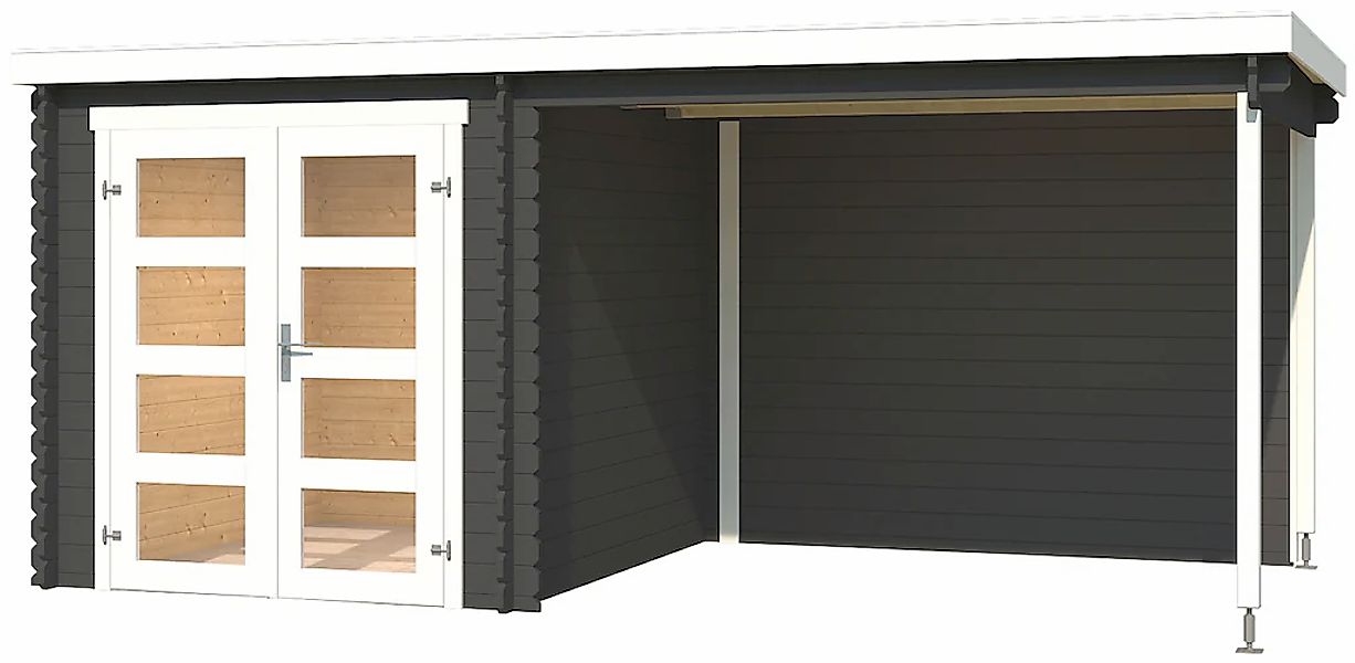 LASITA MAJA Gartenhaus "Long Beach" Blochbohlenhaus 28mm Anbau, Fundamentma günstig online kaufen