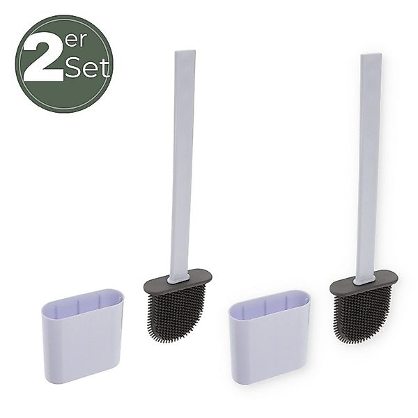 GarPet WC-Garnitur 2x Klobürste Silikon weiß günstig online kaufen