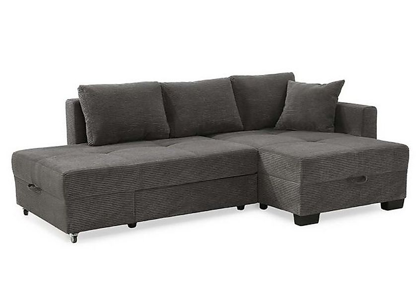 luma-home Ecksofa 15214, mit Schwenkfunktion 247x155 cm für Umbau zum Doppe günstig online kaufen