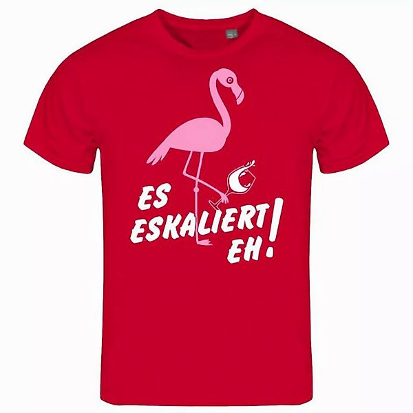 deinshirt Print-Shirt Herren T-Shirt Es eskaliert eh Flamingo Funshirt mit günstig online kaufen