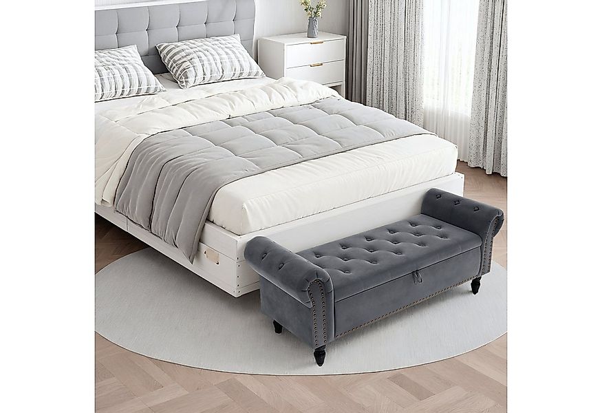 TLGREEN Bettbank Sitzbank mit Stauraum,133 x 53 x 46 cm Polsterbank, (Umdre günstig online kaufen