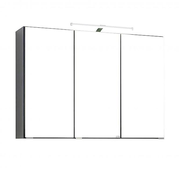 Spiegelschrank 90 inkl LED Beleuchtung Bologna von Held Möbel Graphit günstig online kaufen
