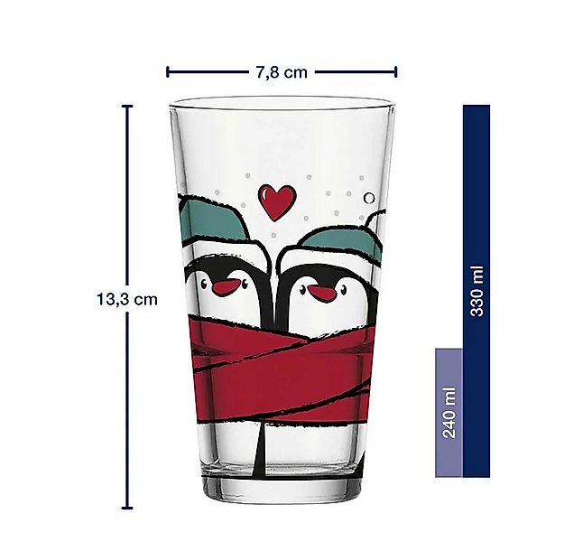 LEONARDO Geschirr Leonardo Trinkglas Becher Pinguine (330ml) günstig online kaufen
