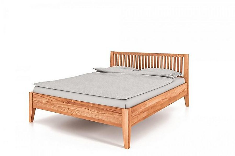 Natur24 Einzelbett Bett Sydo 1 Sonderlänge 160x210 Kernbuche Holzkopfteil u günstig online kaufen