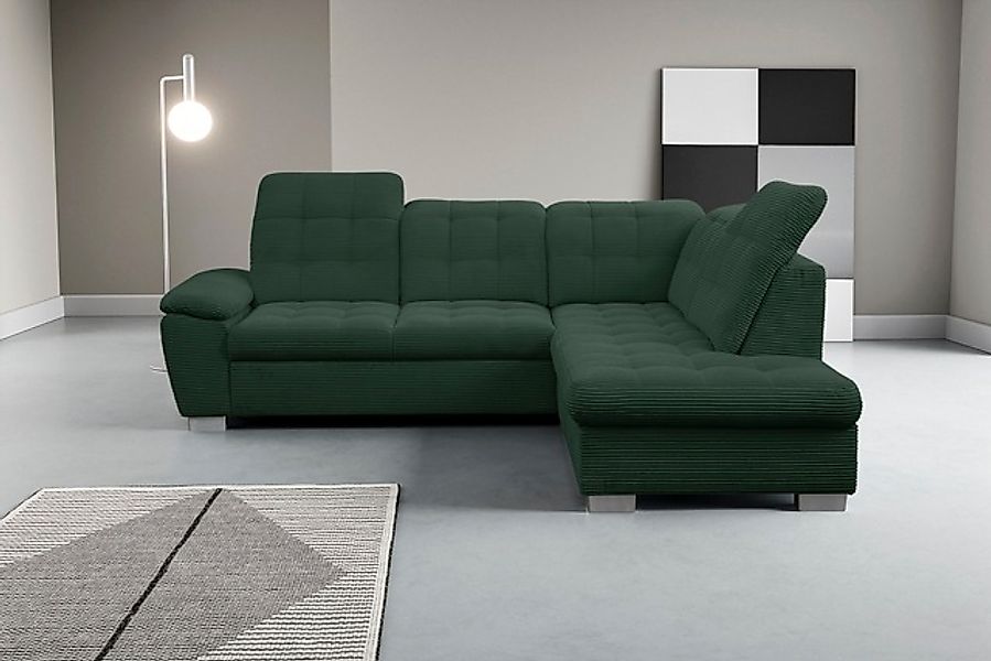 WERK2 Ecksofa »Bonny inkl. Kopfteilverstellung, Bettfunktion, Stauraum, Bre günstig online kaufen