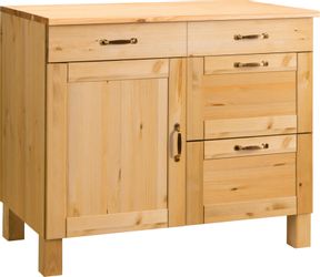 Home affaire Unterschrank "Alby" Breite 100 cm, 1 Tür, 4 Schubladen günstig online kaufen