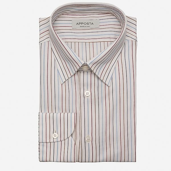 Hemd  streifen  multi baumwoll-wolle twill, kragenform  under-button-down-k günstig online kaufen