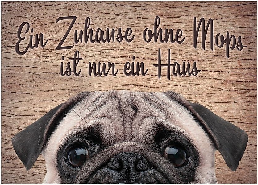 matches21 HOME & HOBBY Fußmatte Türmatte Mops Spruch lustig in 50x70 cm als günstig online kaufen