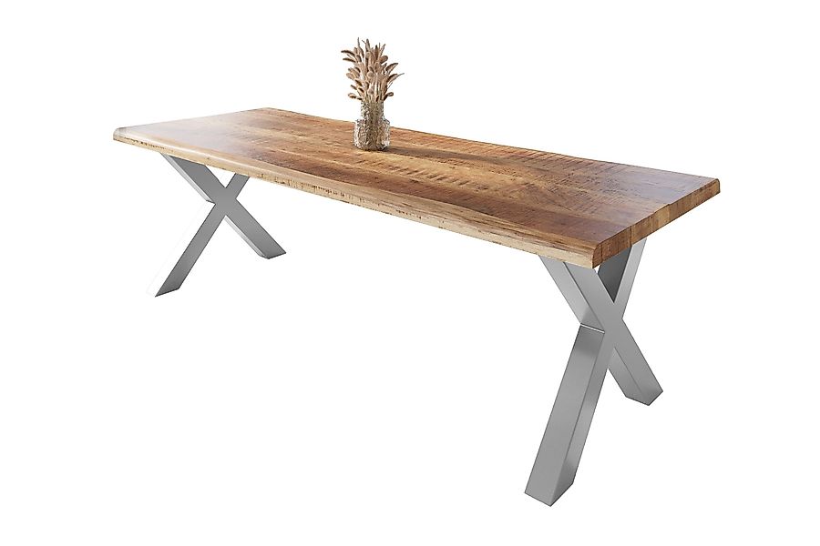 SAM® Esstisch Waves_X, Mangoholz, gedoppelte Tischplatte, günstig online kaufen