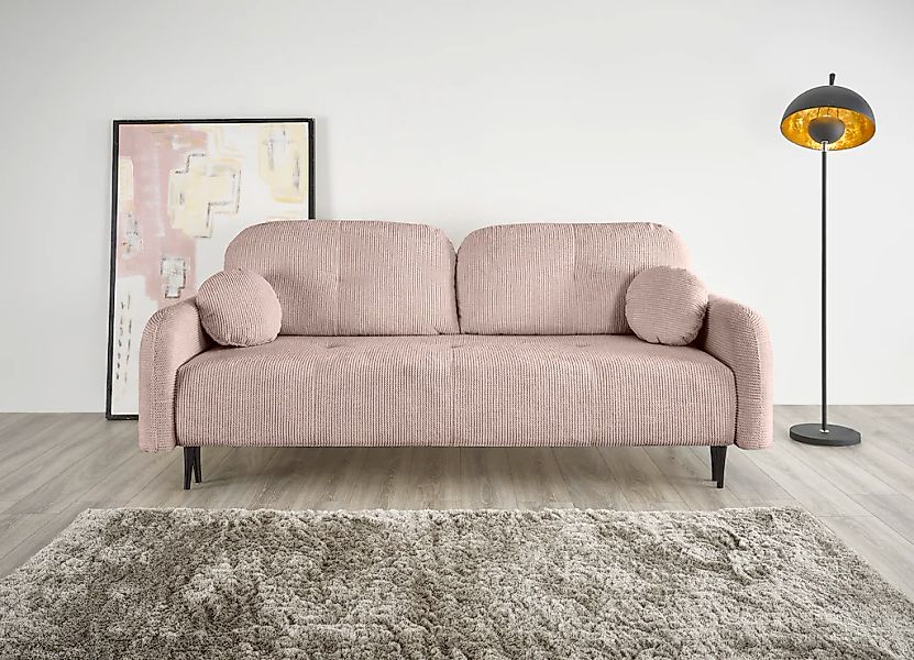 Leonique 2,5-Sitzer "BLAISE", nachts: Schlafsofa (Liegefläche 140/200 cm), günstig online kaufen