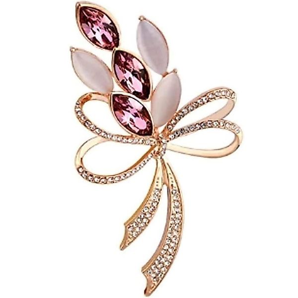 RWEUOQ Brosche Lila Schleifen-Kristall-Blumenstrauß-Metallbrosche (elegante günstig online kaufen