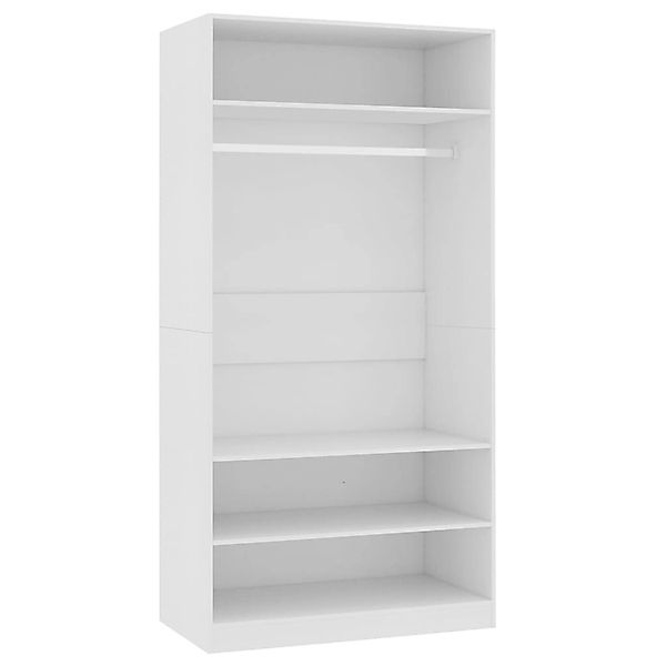 vidaXL Kleiderschrank Mehrzweckschrank Weiß 100×50×200 cm Holzwerkstoff günstig online kaufen