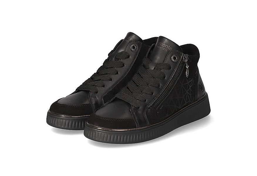 Remonte Remonte D2E70-00 Damen Leder & Textil schwarz Schnürstiefel günstig online kaufen