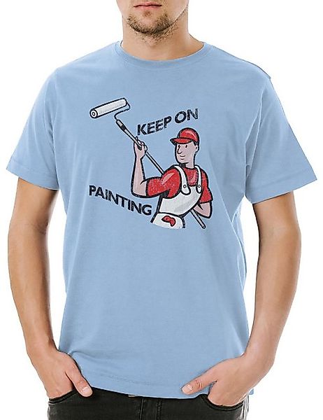 Urban Backwoods Print-Shirt Urban Backwoods Keep On Painting Herren T-Shirt günstig online kaufen