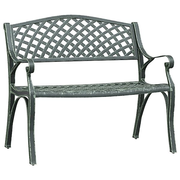 furnicato Gartenbank 102 cm Aluminiumguss Grün günstig online kaufen