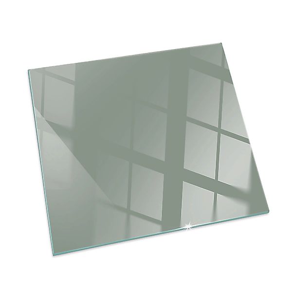 Tulup Glasplatte für Kamin Grün Glasbodenplatte für Kaminöfen Quadrat 50x50 günstig online kaufen