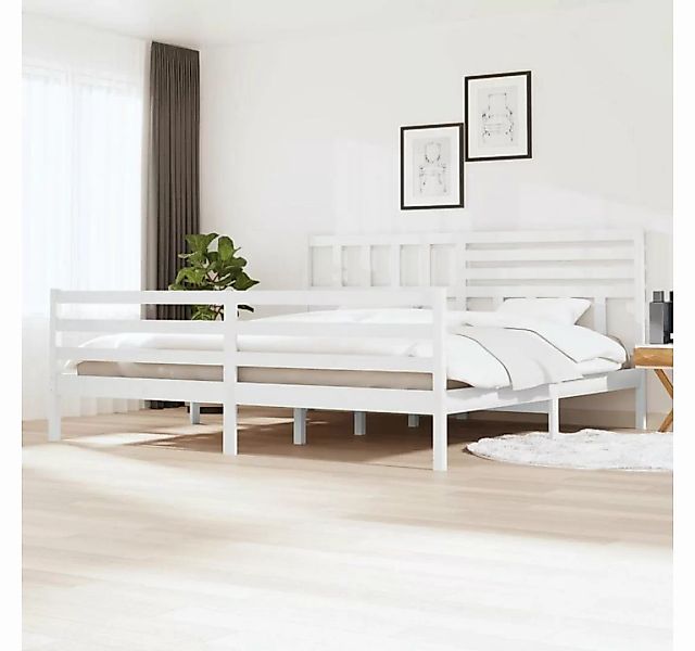 furnicato Bett Massivholzbett Weiß 180x200 cm günstig online kaufen