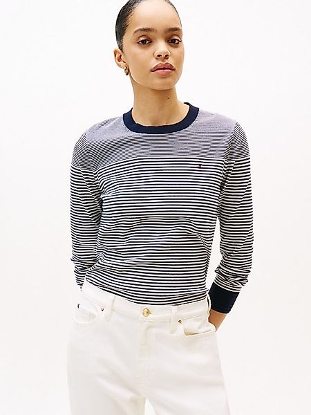 Tommy Hilfiger Rundhalspullover CO JERSEY STITCH LS C-NK SWT mit Logosticke günstig online kaufen