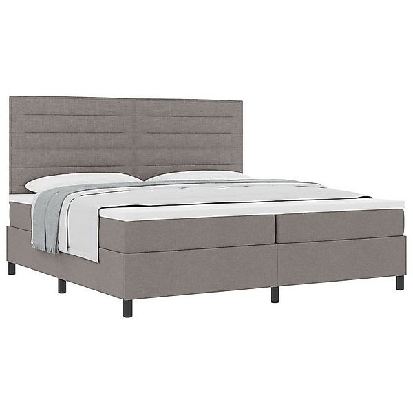 vidaXL Bett Taupe Boxspringbett mit Matratze 200x200 cm Stoff (1-tlg) günstig online kaufen