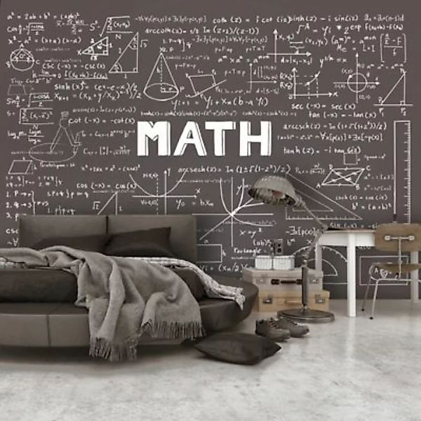 artgeist Fototapete Mathematical Handbook braun/weiß Gr. 150 x 105 günstig online kaufen
