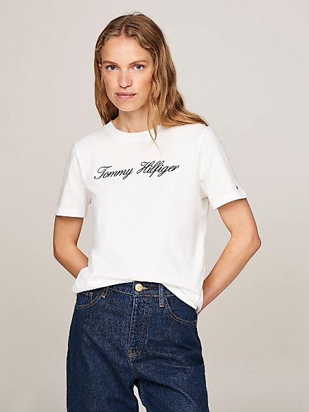 Tommy Hilfiger T-Shirt "NOS SCRIPT REGULAR C-NK SS", Mit Rundhals und kontr günstig online kaufen