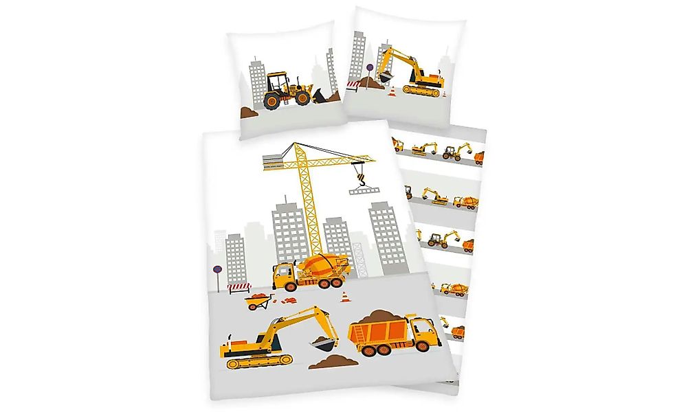 Herding Young Collection Kinderbettwäsche Baustelle, Renforcé, günstig online kaufen