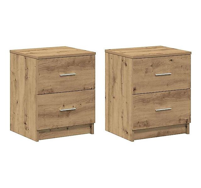 vidaXL Nachttisch Nachttische 2 Stk. mit 2 Schubladen Artisan-Eiche 40x36x5 günstig online kaufen
