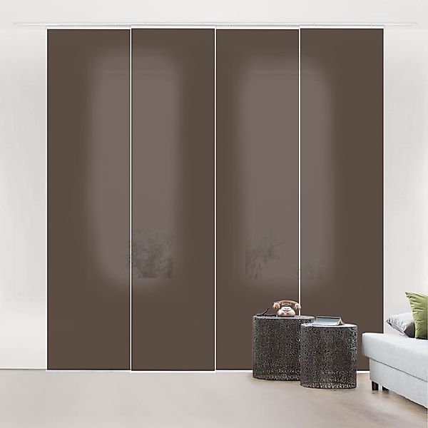 Bilderdepot24 Schiebegardine modern Flächenvorhang blickdicht Cacao, günstig online kaufen