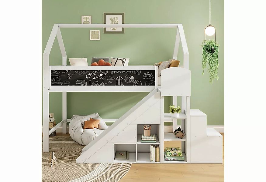 REDOM Etagenbett Hausbett Kinderbett (Multifunktionales Einzelbett, 1-St., günstig online kaufen