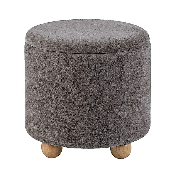 Costway Runder Sitzhocker mit Abnehmbarem Deckel & Stauraum Grau 150 kg günstig online kaufen