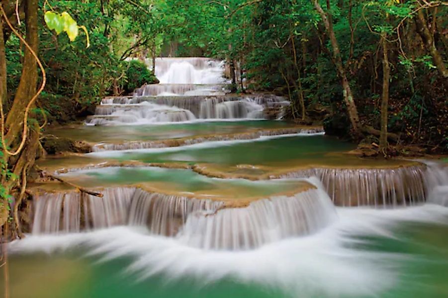 Papermoon Fototapete »Deep Forest Waterfall« günstig online kaufen