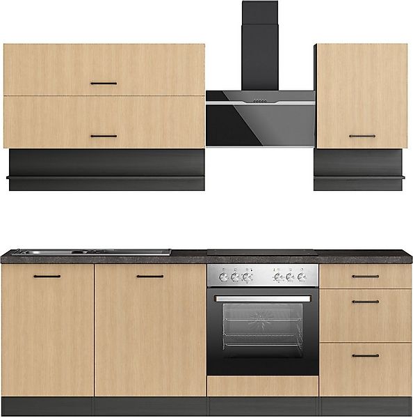 KOCHSTATION Küchenzeile KS-Frieda Breite 220 cm, wahlweise mit E-Geräten, m günstig online kaufen