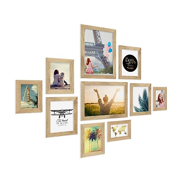 PHOTOLINI Bilderrahmen 10er Set breite Rahmen günstig online kaufen