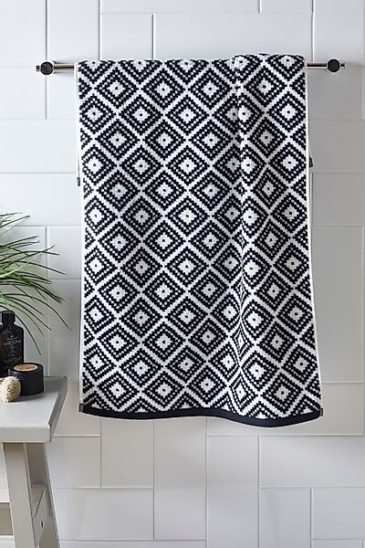 Next Handtuch Handtuch mit Rautenmuster, (1-St) günstig online kaufen