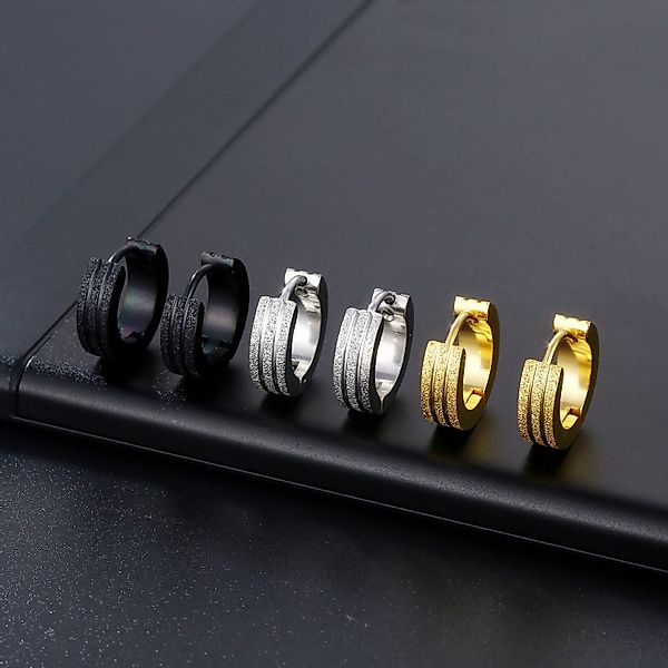 KARMA Paar Creolen Glitzer Edelstahl Silber, günstig online kaufen