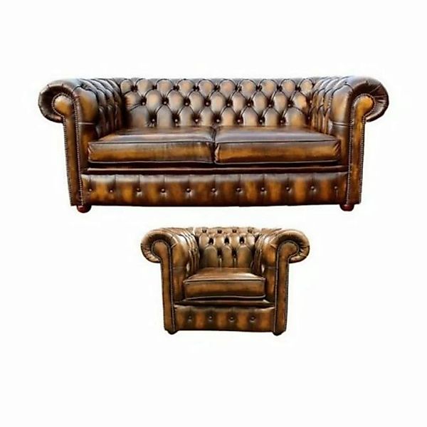 JVmoebel Chesterfield-Sofa, Chesterfield Sofa Couch Polster Leder Textil So günstig online kaufen