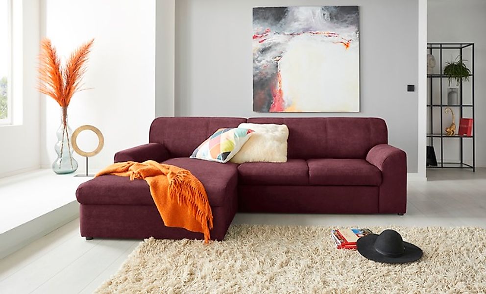 DOMO collection Ecksofa »Topper, elegant und zeitlos, kompaktes Stellmaß 24 günstig online kaufen