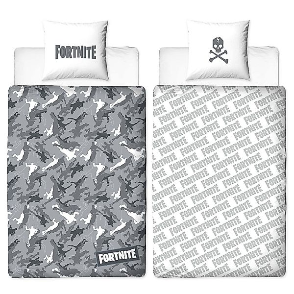BERONAGE Kinderbettwäsche Fortnite Grey Bettwäsche Linon günstig online kaufen