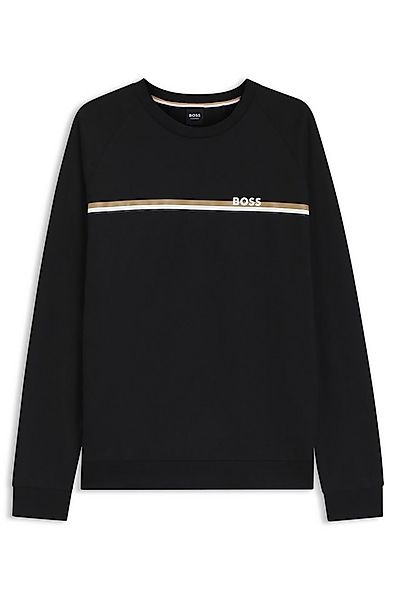BOSS Sweatshirt Authentic aus Baumwoll-Terry mit Streifen und Logo günstig online kaufen