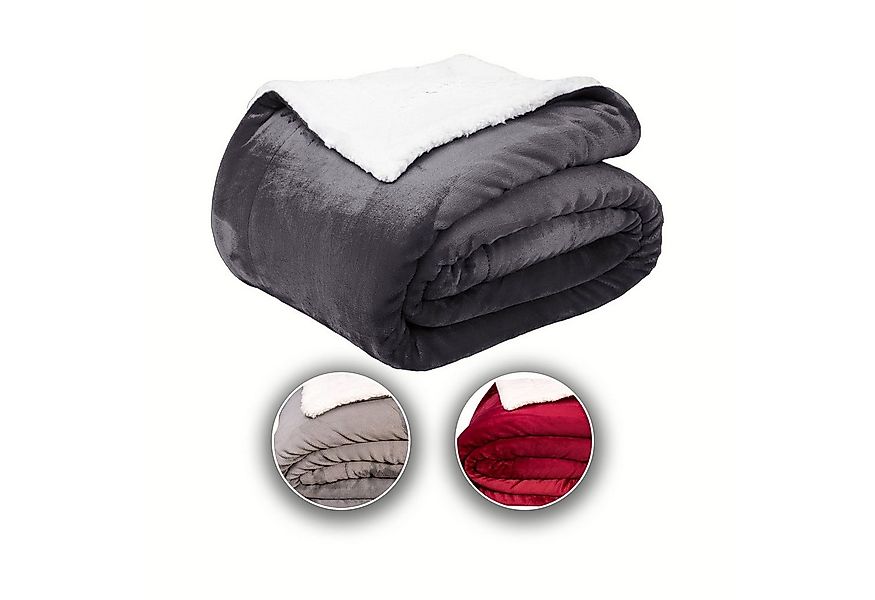 Wohndecke Sherpa Fleecedecke, Oeko-TEX Zertifizierte, Komfortec, Flauschig günstig online kaufen