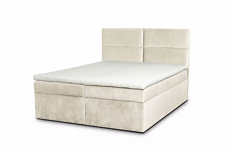 ROPEZ | Boxspringbett Rio mit Stauraum Samt 200 x 200 cm günstig online kaufen