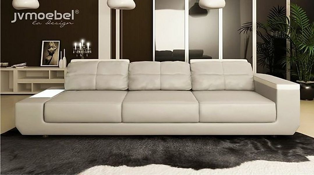 JVmoebel Sofa Weißer großer 3-Sitzer Sofa Kunstleder Design Möbel Neu, Made günstig online kaufen