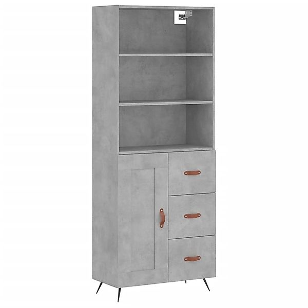 vidaXL Highboard Betongrau 69,5x34x180 cm Holzwerkstoff 3189993 günstig online kaufen