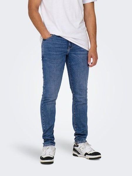 Only & Sons Herren Jeans ONSLOOM SLIM 6756 - Slim Fit - Blau - Medium Blue günstig online kaufen