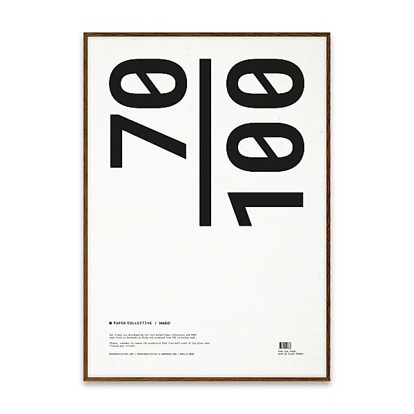 Paper Collective Bilderrahmen Plexiglas-dunkle Eiche 70 x 100cm günstig online kaufen