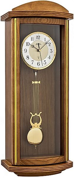AMS Funk-Pendelwanduhr (Quarzuhr, Wohnzimmer, Esszimmer, Erle, Schlagwerk) günstig online kaufen