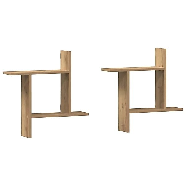 vidaXL Wandregale 2 Stk Artisan-Eiche 50x12x50 cm Holzwerkstoff 853262 günstig online kaufen