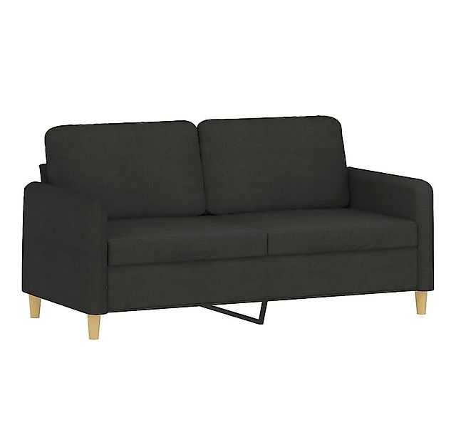 vidaXL Sofa 2-Sitzer-Sofa Schwarz 140 cm Stoff günstig online kaufen