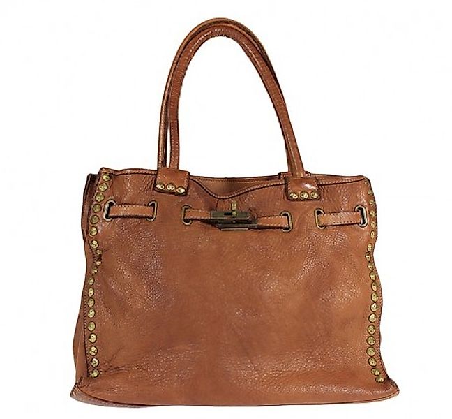 BZNA Handtasche Isa Ledertasche Business Shopper Nieten günstig online kaufen