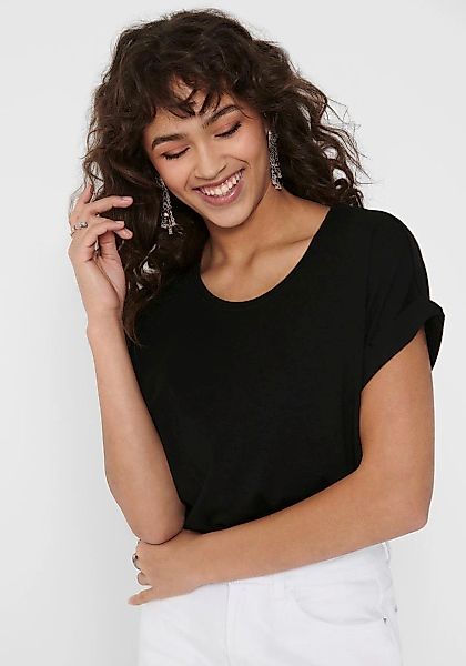 ONLY T-Shirt "ONLMOSTER S/S O-NECK TOP NOOS JRS", mit Aufschlag am Arm günstig online kaufen